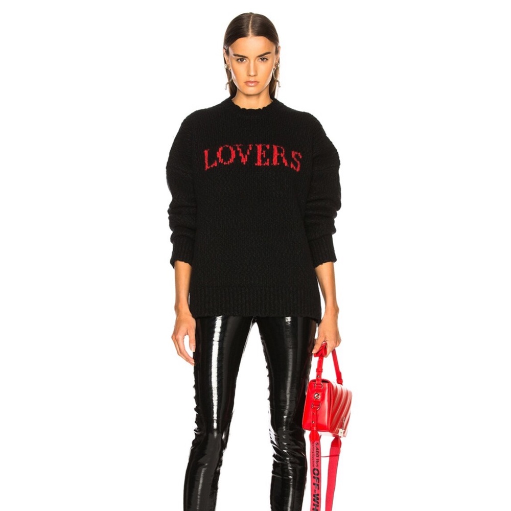 AMIRI Intarsia Lovers Wool Blend Sweater size M